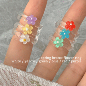 [당일발송/6color]spring breeze flower ring