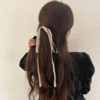 [11color/러블리] 여리여리 발레코어 포니테일 샤틴 리본 머리끈