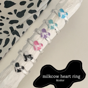 [6color]얼룩무늬 포인트 milkcow ring