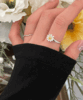 [당일출고/silver925] 여성스러운 데이지 국화 꽃 옐로우 플라워 오픈링 은 사이즈조절 반지