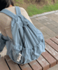 [당일출고/3color] 츄르 스트링 나일론 바스락 백팩 복조리 가벼운 나일론 보부상 커플 가방